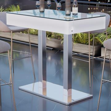COOZY | LED Club Stehtisch | B:T:H 120 x 70 x 115 cm | RGB | Akku | Rechteckig