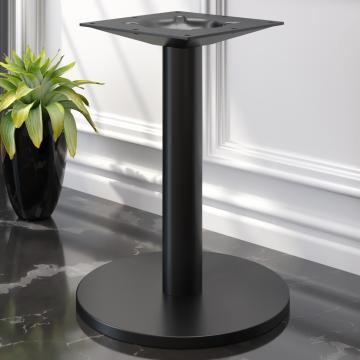 NIZZA | Telaio per tavolo da ristorante | Nero | Piede:: Ø50cm | Colonna: 7,6 x 72 cm