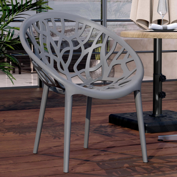 AMAZONAS | Silla diseño plástico | Gris | Plástico | Apilable