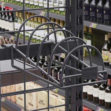 BROOKLYN | Display Bar Hook | Bowl holder | 4 compartments each 9cm | W:D 16 x 40 cm | Anthracite