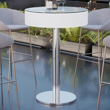 COCO | Table haute de club LED | Ø:H 60 x 110cm | RGB | Batterie | Rund