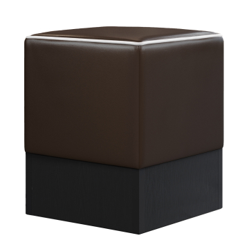 CUBO | Bistro Sitzwürfel | Braun | Leder