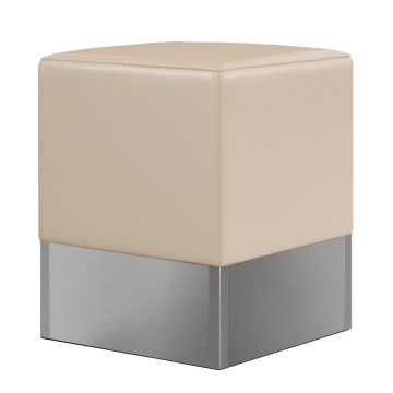 CUBO | Bistro Sitzwürfel | Creme | Leder