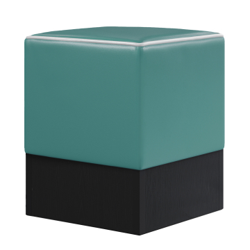 CUBO | Bistro Sitzwürfel | Türkis | Leder