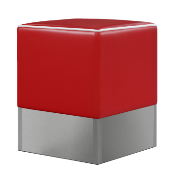 CUBO | Diner Sitzwürfel | Rot | Leder