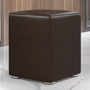 CUBO FULL | Bistro Sitzwürfel | Braun | Leder