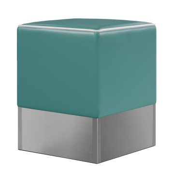 CUBO | Pouf cubo | Turchese | Pelle
