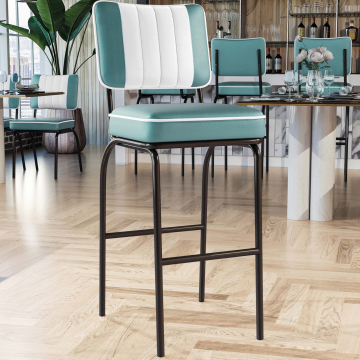 DINER | Tabouret de bar Diner | Turquoise | Cuir