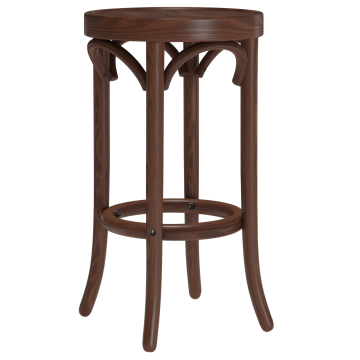 LOUIS | Bugholz Barhocker | Holz | Walnuß