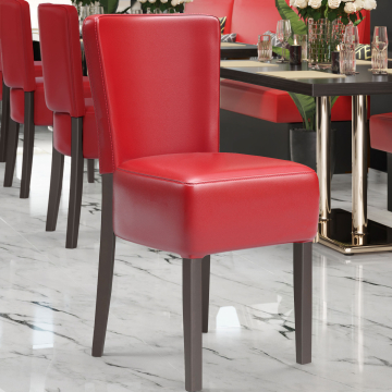 LUCA FULL | Bistrostuhl | Rot | Leder