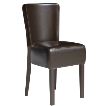 LUCA FULL | Restaurant Chair | Dark brown | Leather
