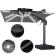 SUN PIETRO | Parasoll | Torget | B: D 300 x 300 cm | Svart | LED-er