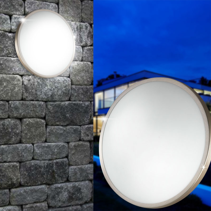 Plafondlamp BUITEN Ø400mm | Wit | Glas | Roestvast Staal 