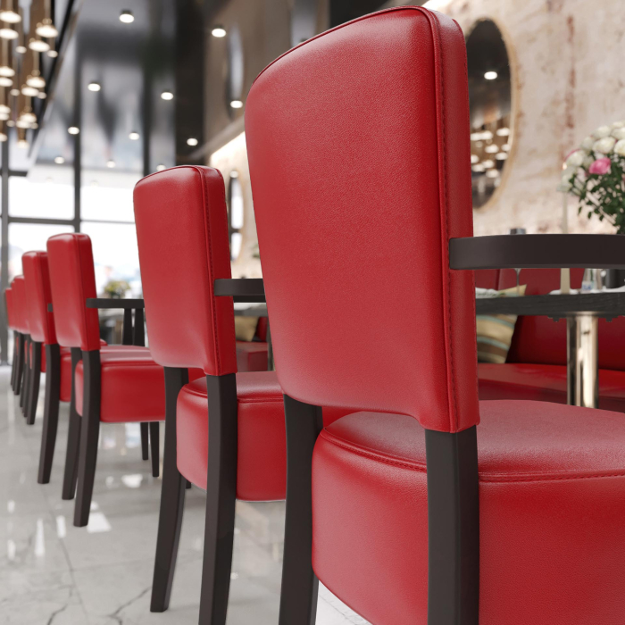 LUCA ARM | Bistrostol | Röd | Läder LUCA ARM | Bistrostol | Röd | Läder