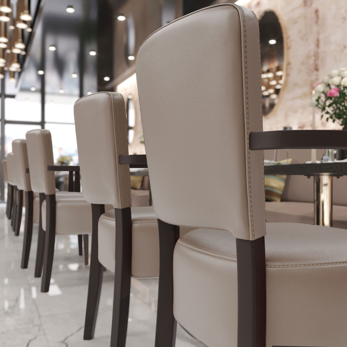 LUCA ARM | Bistrostol | Taupe | lær