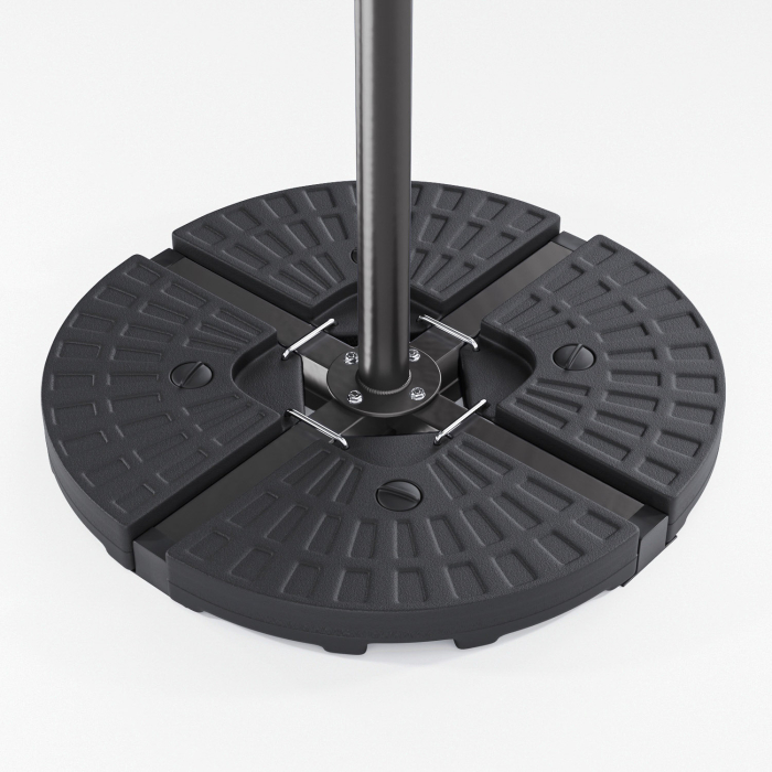 SUN JUAN | Dalle pour parasol | 4x 18 litres | Noir