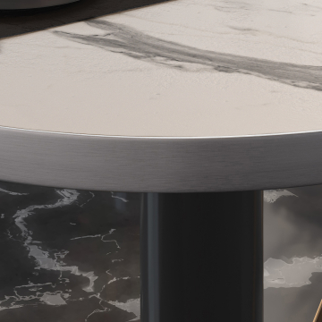 BRASIL | Piani tavolo Ristorante | Ø50cm | Marmo bianco