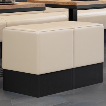 CUBO | Asiento Bistro Cube | Crema | Cuero