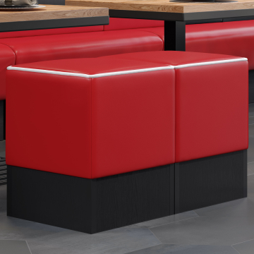 CUBO | Asiento Bistro Cube | Rojo | Cuero