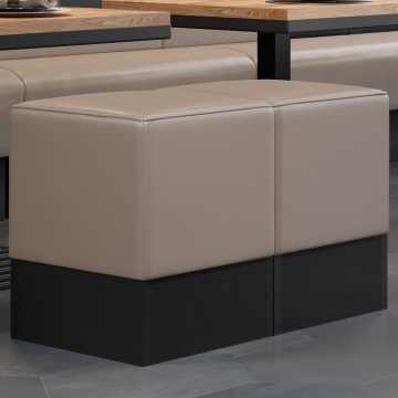 CUBO | Asiento Bistro Cube | Topo | Cuero