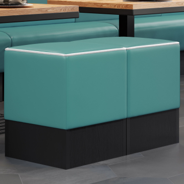 CUBO | Asiento Bistro Cube | Turquesa | Cuero