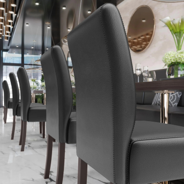 LEO BIG | bistrostol | skinn | Svart