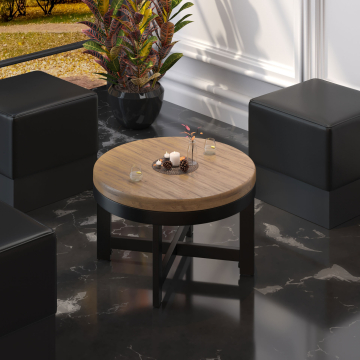 ORLANDO | Telaio per tavolo da ristorante | Ø48,5 x H30 cm | Nero