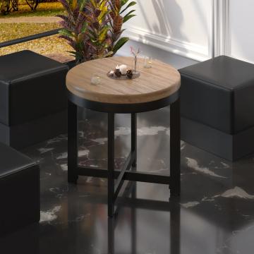 ORLANDO | Telaio per tavolo da ristorante | Ø48,5 x H50 cm | Nero