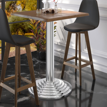 PYRAMIDE | Telaio del tavolo da bar bistrot | Acciaio inox | Piede: Ø 45 cm | Colonna: 7,6 x 109 cm