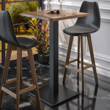 MADRID | Bistro Stehtischgestell | Schwarz | B:T 50 x 50 cm | Säule: 8 x 105 cm