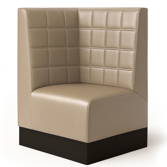 Meyer S | Gastro hjørnebænk | B:H 64 x 100 cm | Taupe | Blokke | Læder