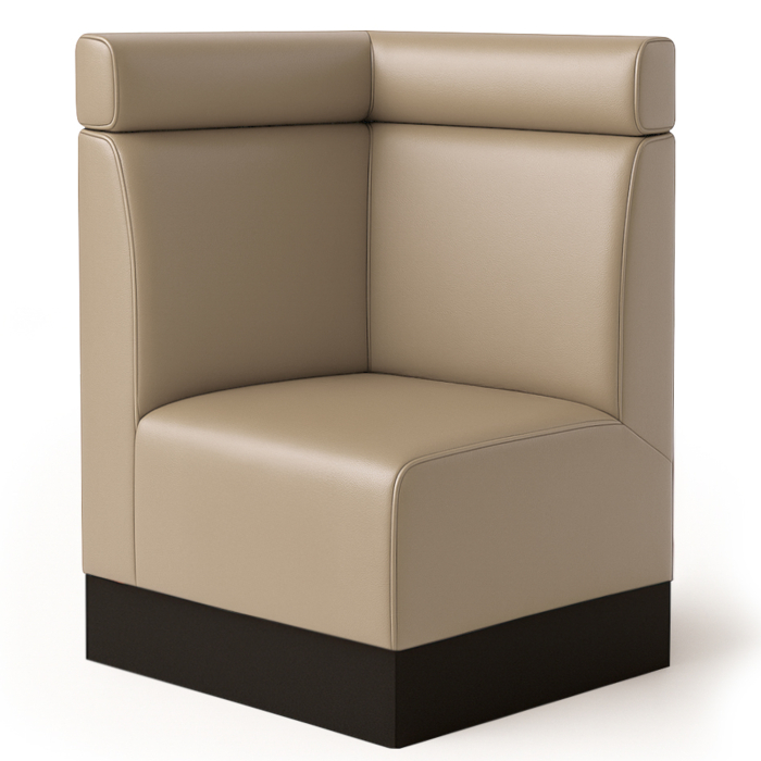 Meyer S | Gastro hjørnebænk | B:H 64 x 90 cm | Taupe | Hovedgærde | Læder