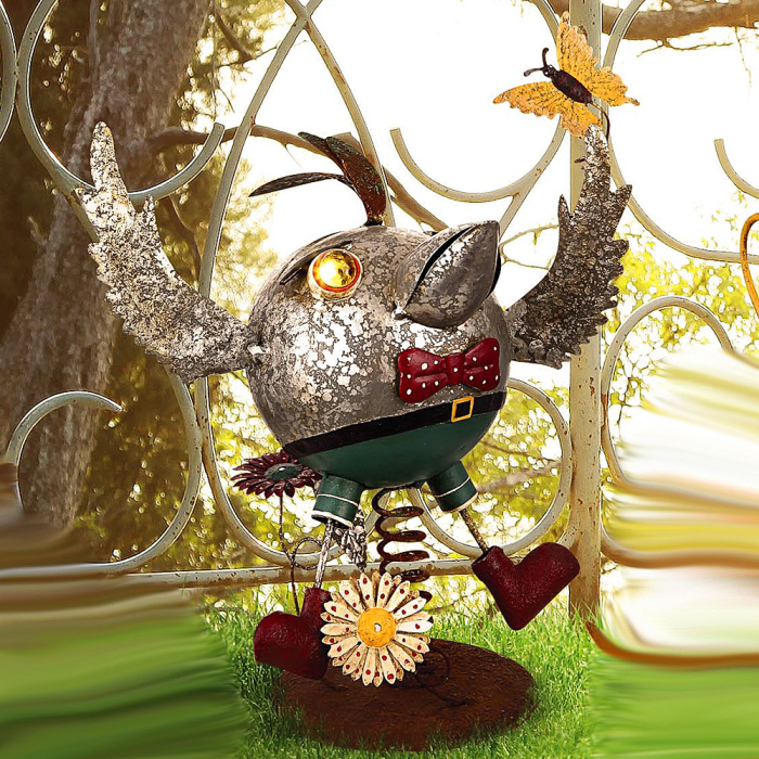 Vogel solcellelampe Ø235mm | LED | Fargerike | metall