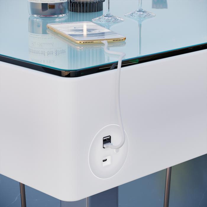 COOZY | LED cocktailbord | B:D:H 70 x 70 x 76 cm | RGB | batteri pakke | Torget COOZY | LED cocktailbord | B:D:H 70 x 70 x 76 cm | RGB | batteri pakke | Torget