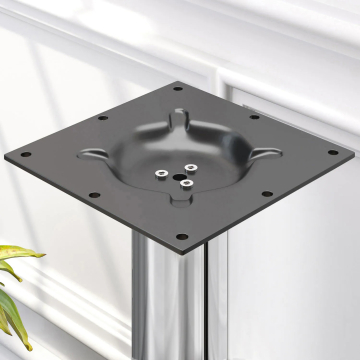 NIZZA | Telaio per tavolo da ristorante | Acciaio inox | Piede:: Ø45cm | Colonna: 7,6 x 36 cm