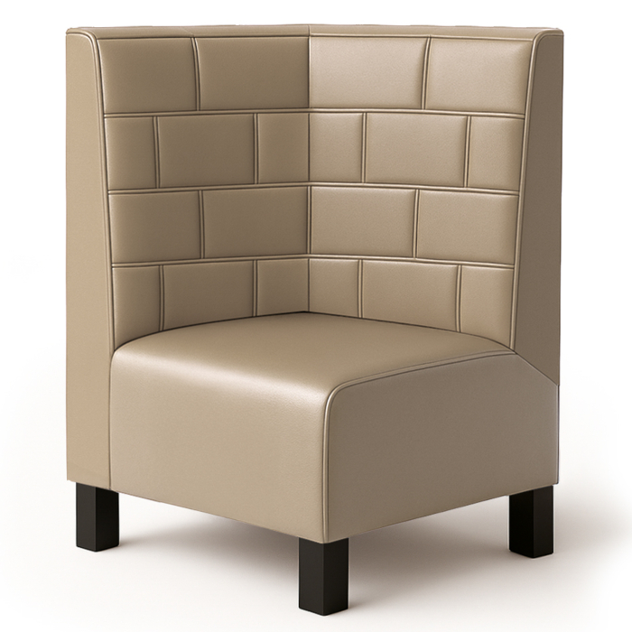 Meyer F | Panca angolare Gastro | L:A 64 x 100 cm | Talpa | Pietra | Pelle