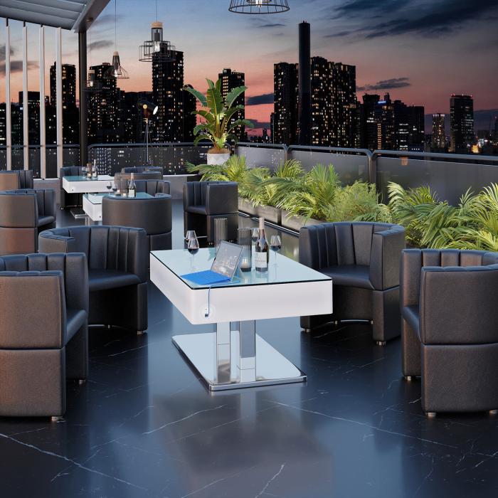COOZY | LED loungebord | B:D:H 120 x 70 x 52 cm | RGB | Batteri COOZY | LED loungebord | B:D:H 120 x 70 x 52 cm | RGB | Batteri