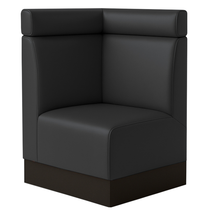 Fischer | Gastrobank S | Gastro hjørnebænk | B:H 64 x 120 cm | Sort | Hovedgærde | Læder