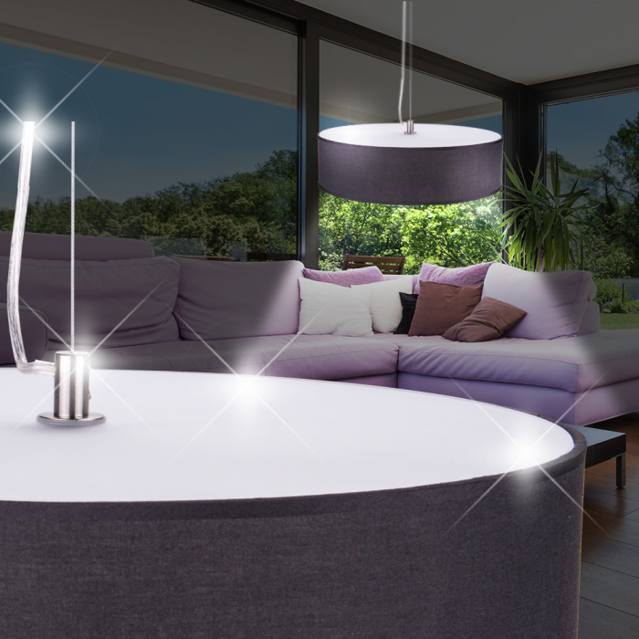 Lampa wisząca z tkaninowym kloszem | czarna | Lampa wisząca z tkaniny | tekstylna