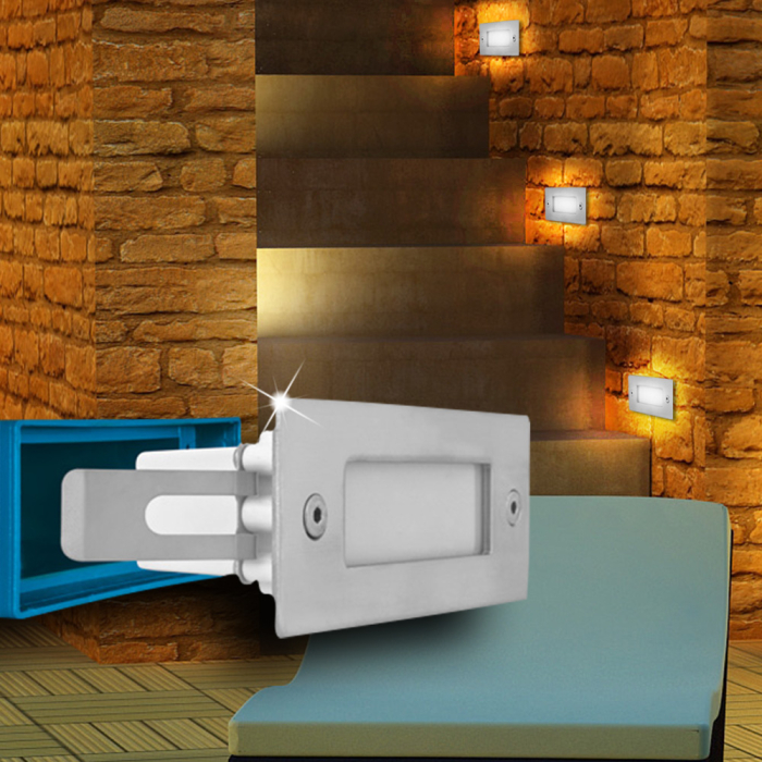 Aplique de pared OUTSIDE Ø111mm | LED | Plata | Acero inoxidable