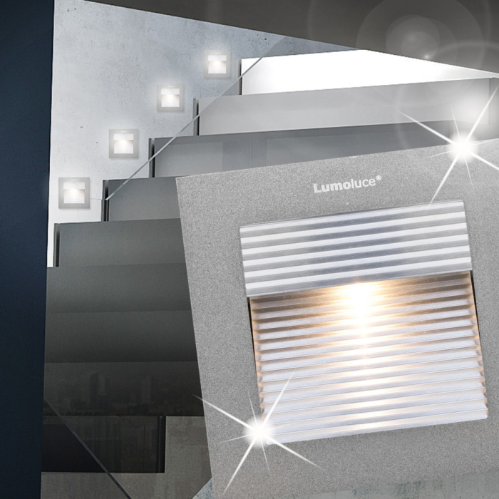 LED vegg sølv | Spotlight innebygd lampe