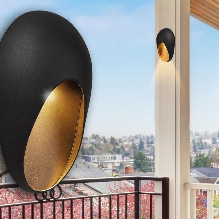 Wall lamp OUTSIDE Ø155mm | Design | Modern | Black | Aluminium