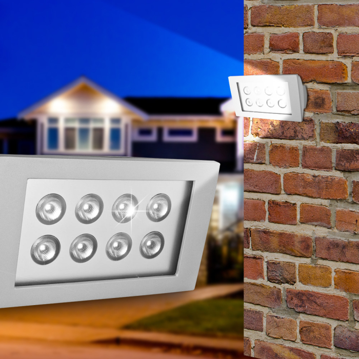 Wand Spot BUITEN Ø212mm | LED | Zilver | Roestvrij Staal