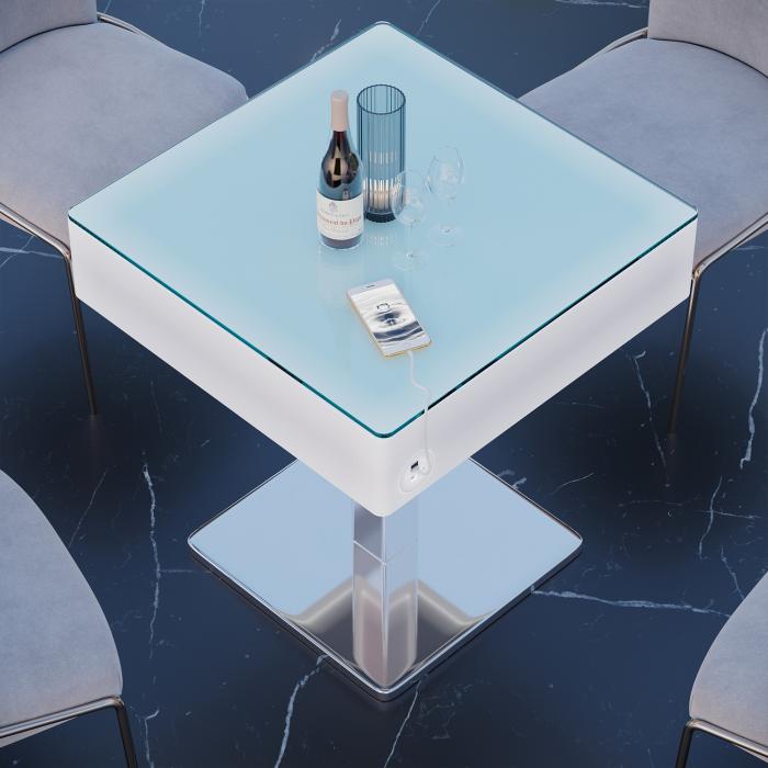 COOZY | LED cocktailbord | B:D:H 70 x 70 x 76 cm | RGB | batteri pakke | Torget COOZY | LED cocktailbord | B:D:H 70 x 70 x 76 cm | RGB | batteri pakke | Torget