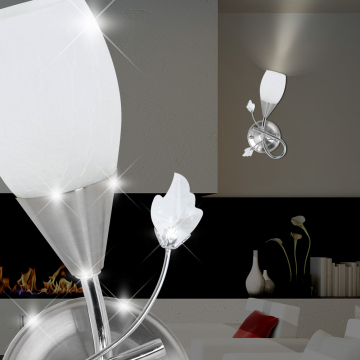 Wall Light Silver | Glass | Stainless Steel