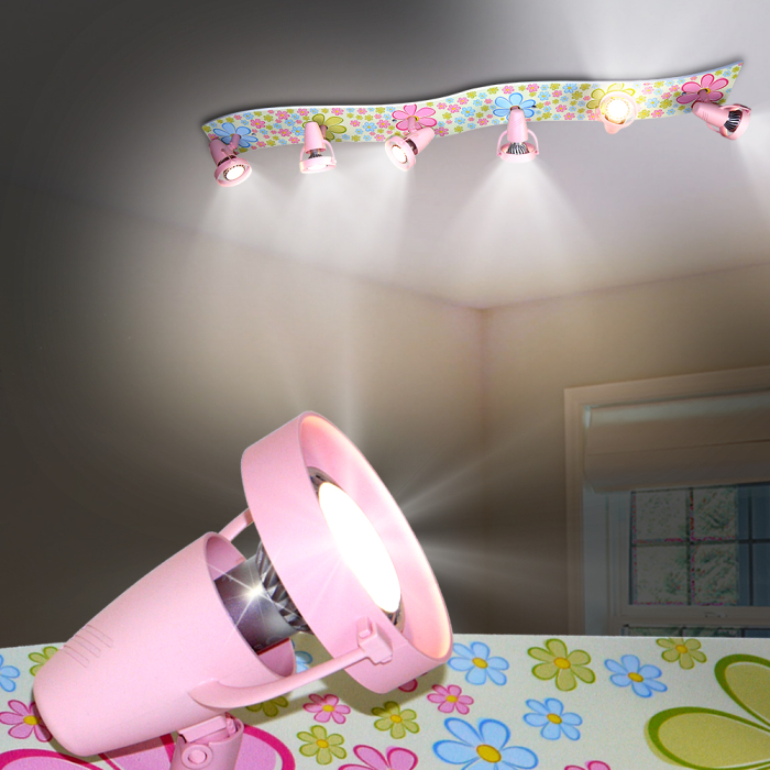 Flower Ceiling Spotlight Pink