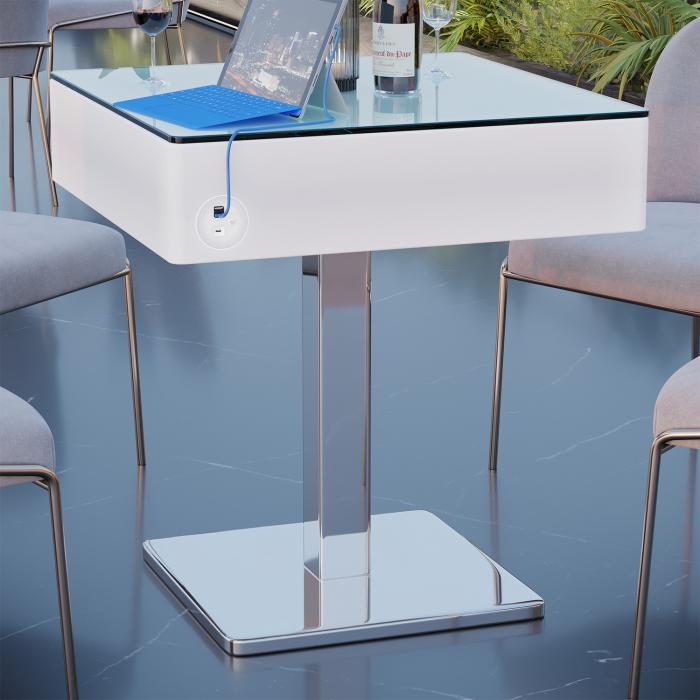 COOZY | LED cocktailbord | B:D:H 70 x 70 x 76 cm | RGB | batteri pakke | Torget COOZY | LED cocktailbord | B:D:H 70 x 70 x 76 cm | RGB | batteri pakke | Torget