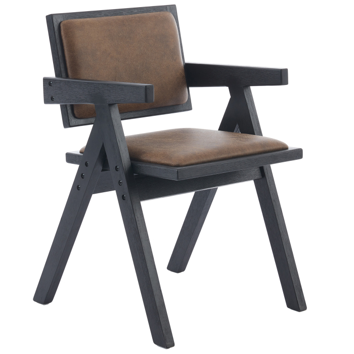 Thalia | Chaise de bistrot | Marron | Cuir