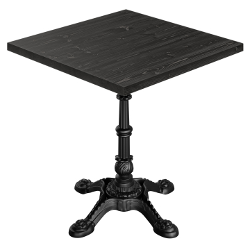 AURELIA PAR | Bistropöytä | L:S 60 x 60 | K 76 cm | Musta | Runko: Musta