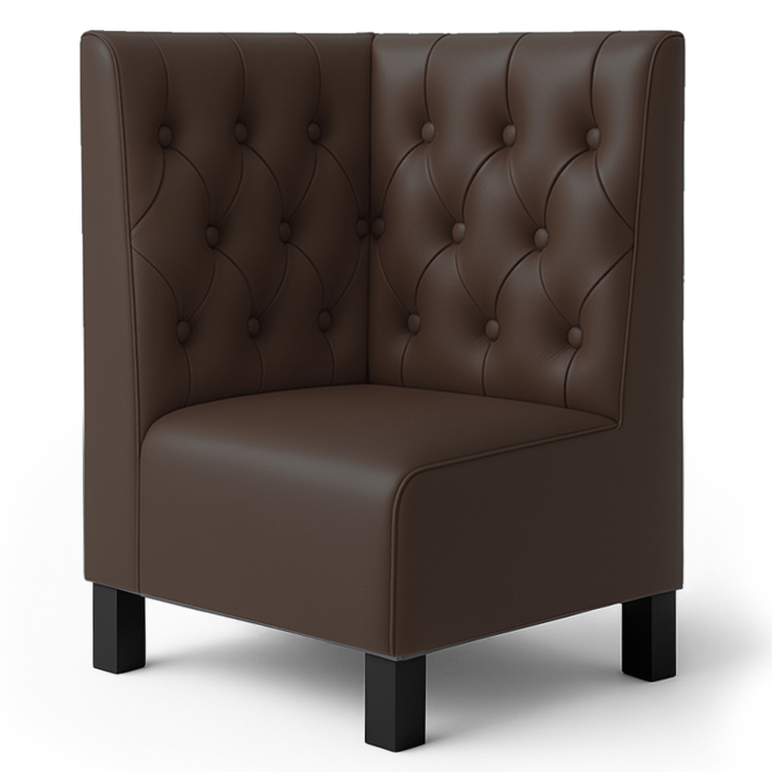Fischer F | Gastro Corner Bench | W:H 64 x 120 cm | Brown | Chesterfield | Leather
